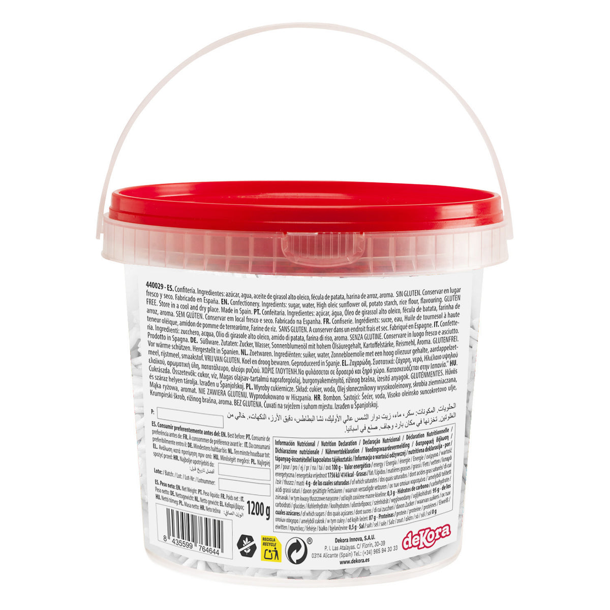 FIDEO DE AZUCAR BLANCO 1,2KG