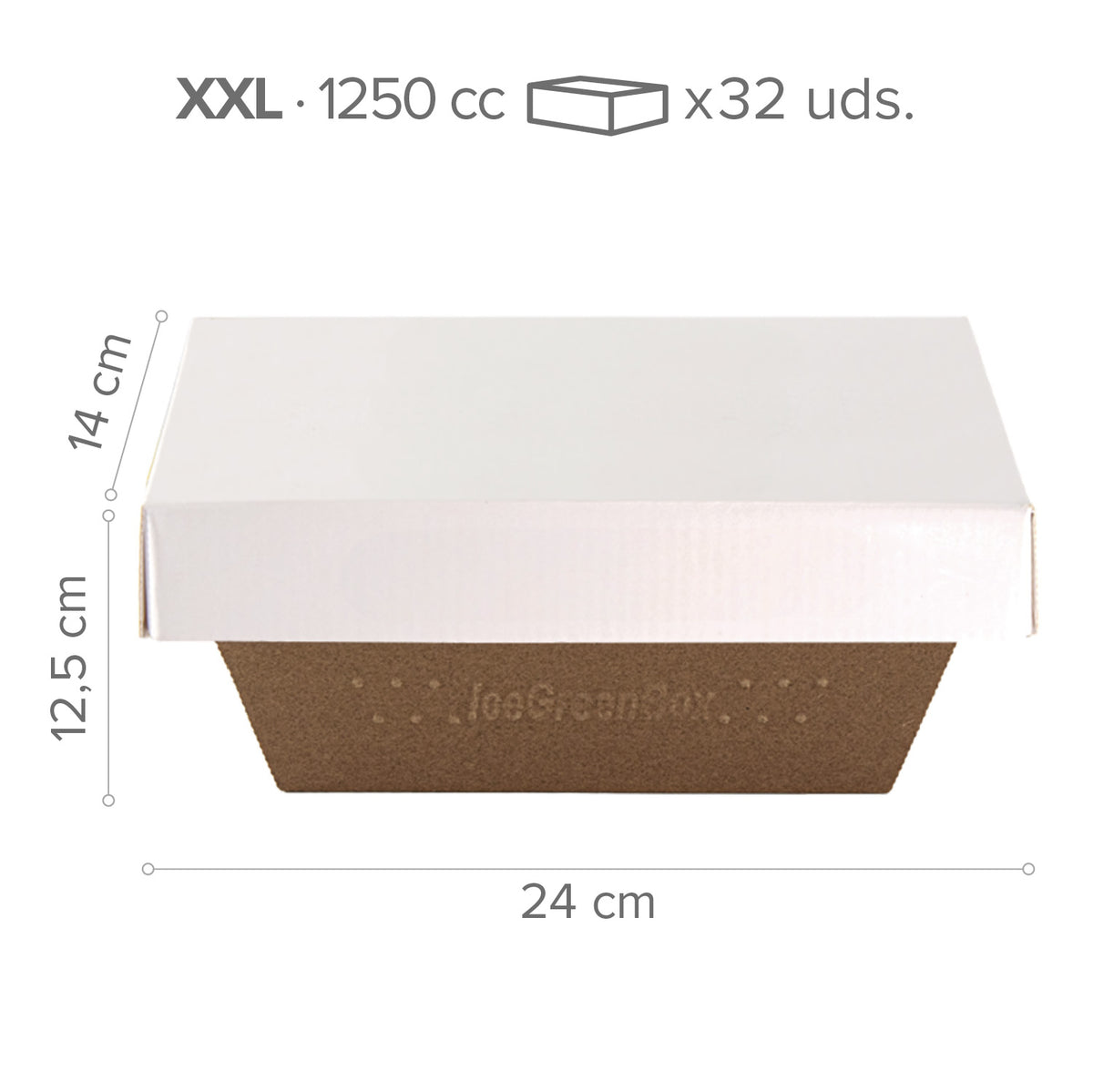 TARRINA ECO CERO GOTEO -24 x 14 H 12,5CM - 1250CC- 32 UDS