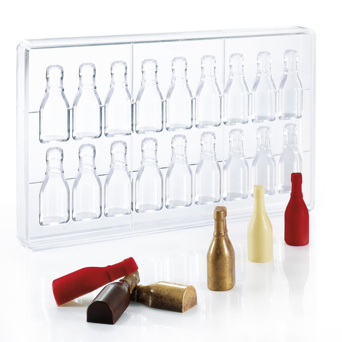MOLDE POLICARBONATO MINI BOTELLA 60X20.5 H16 MM |18 PIEZAS