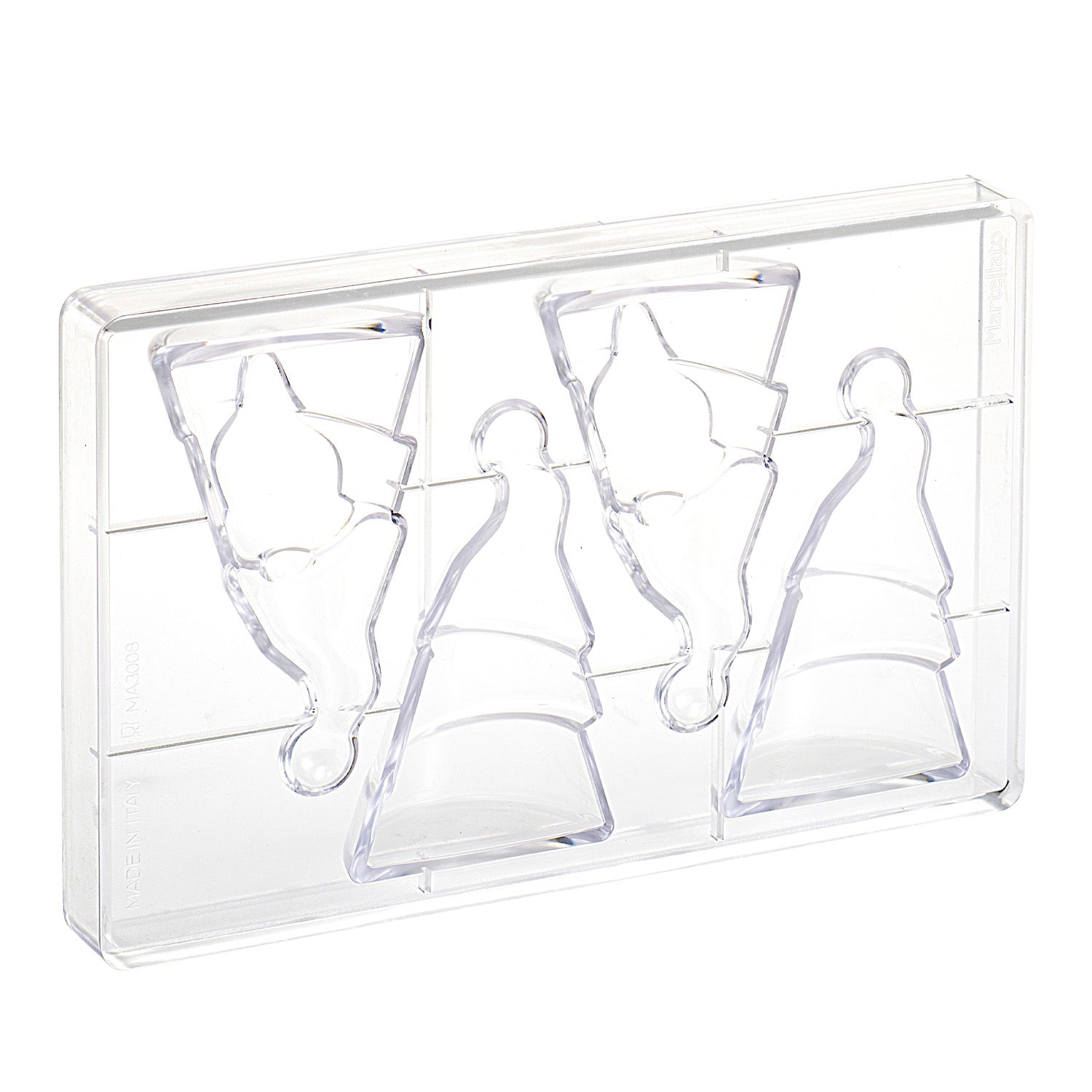 MOLDE POLICARBONATO PAPA NOEL Ø 70 H 120MM  4 PIEZAS
