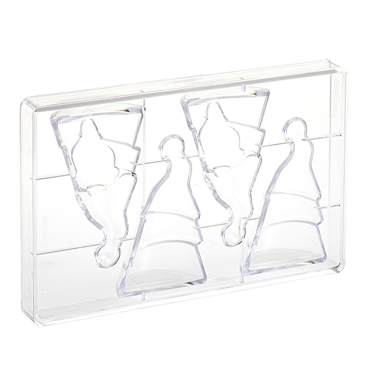 MOLDE POLICARBONATO PAPA NOEL Ø 70 H 120MM  4 PIEZAS