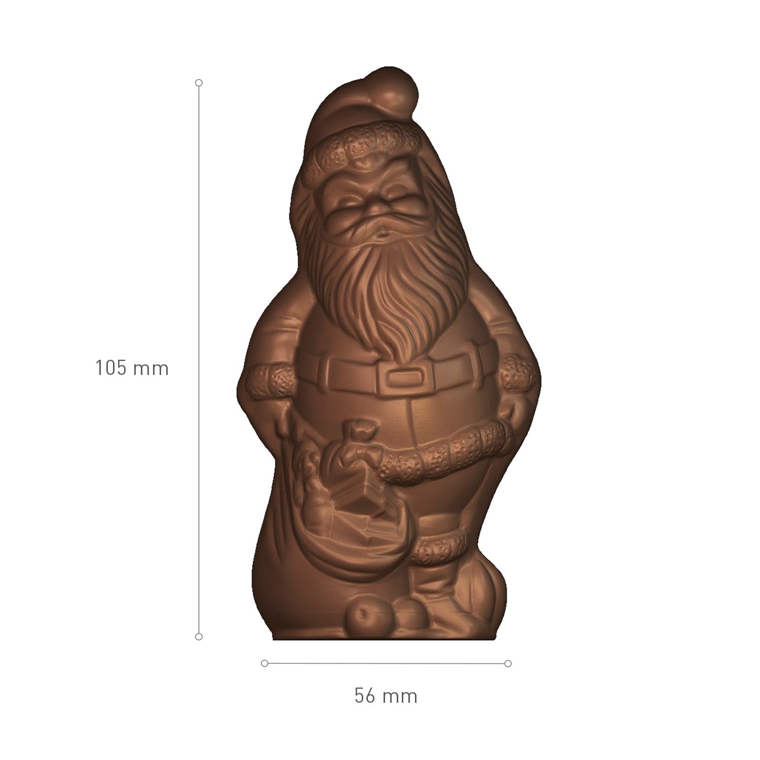 MOLDE POLICARBONATO CHOCOLATE PAPÁ NOEL 105X56MM