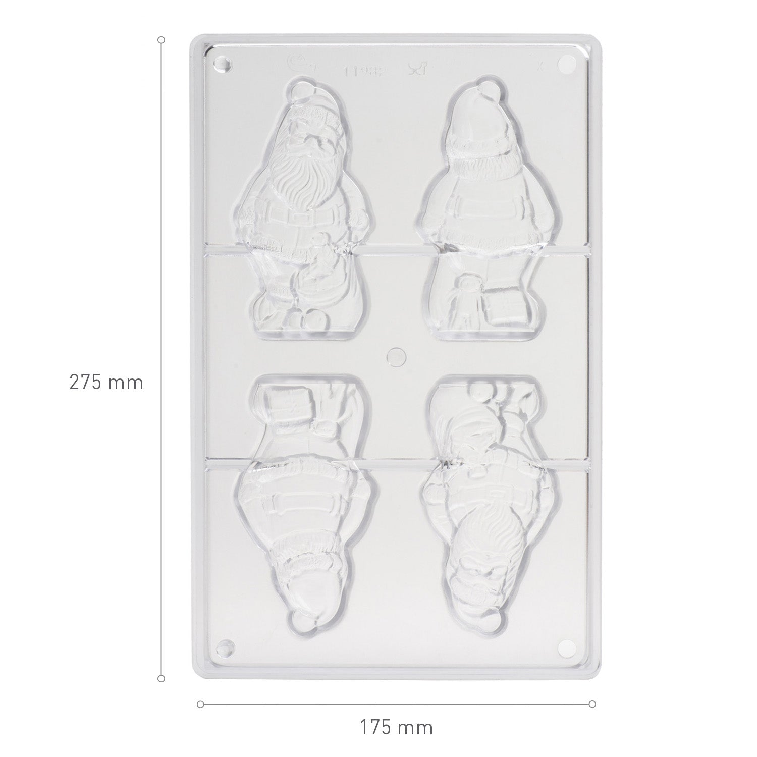 MOLDE POLICARBONATO CHOCOLATE PAPÁ NOEL 105X56MM