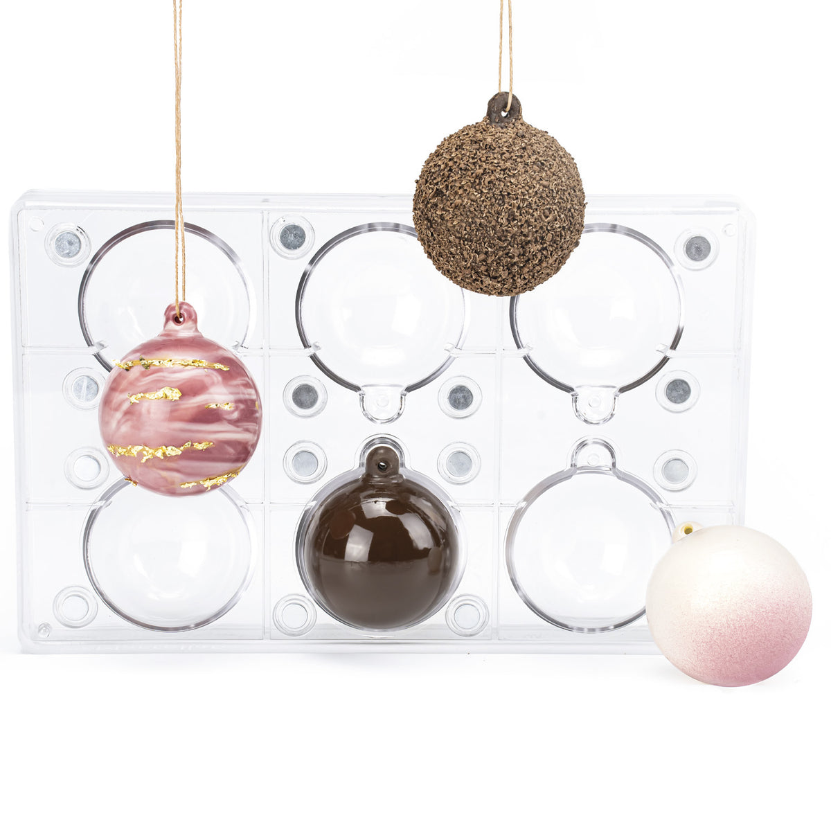 MOLDE BOLA NAVIDAD 3D POLICARBONATO 275 x 175 mm | 6 PIEZAS