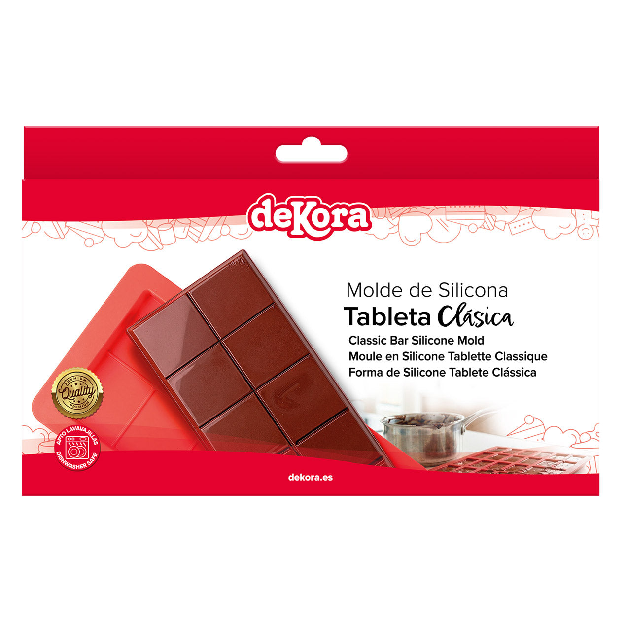 MOLDE DE SILICONA TABLETA CHOCOLATE CLASICA HOME BAKING