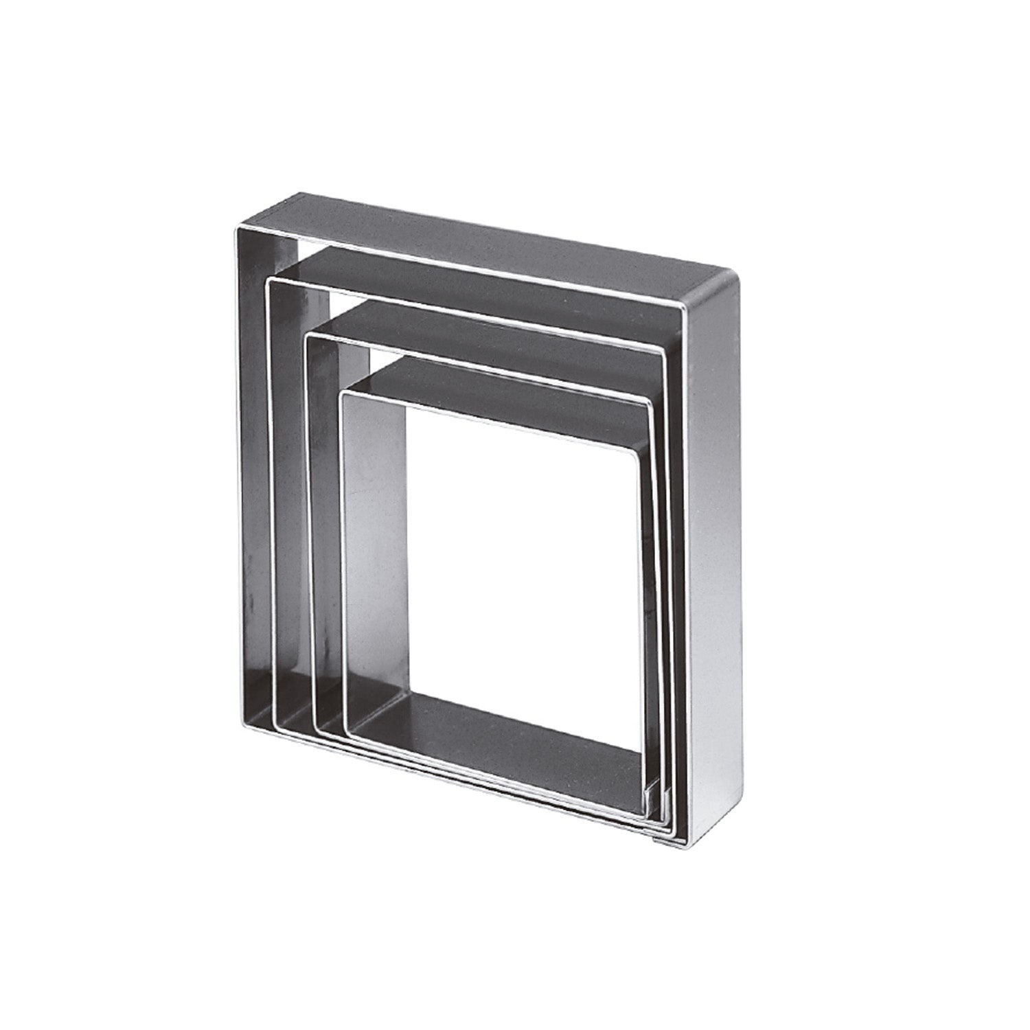 MOLDE CUADRADO ACERO INOX.6X6H5CM