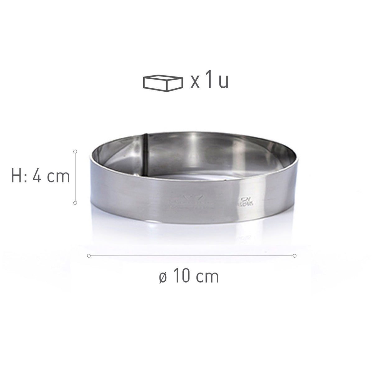 STAINLESS STEEL RING MOULD DIAM 10H4CM