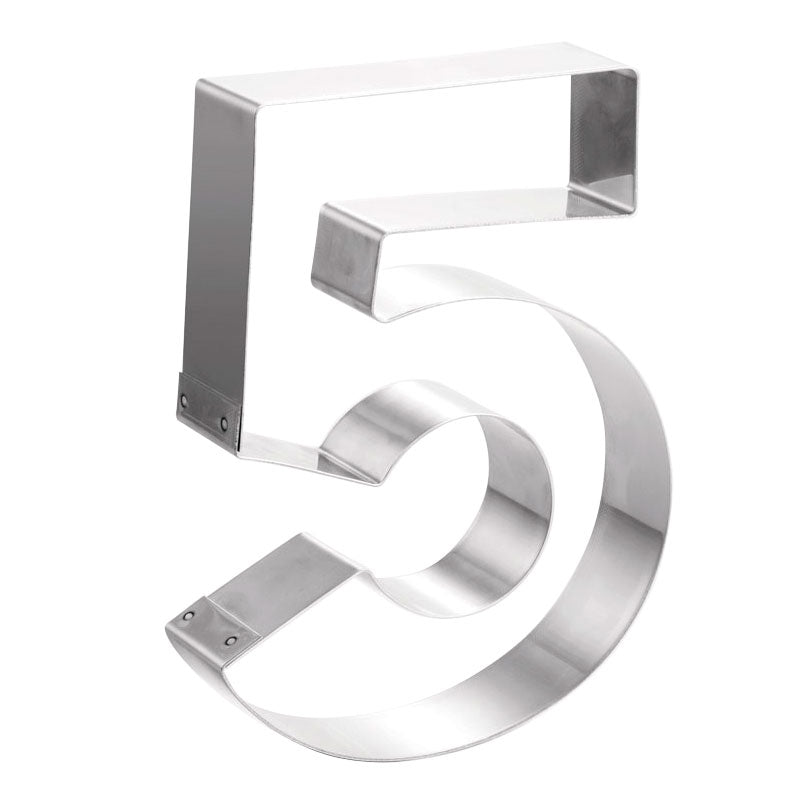 MOLDE INOX NUMERO 5 | 20CM H4CM