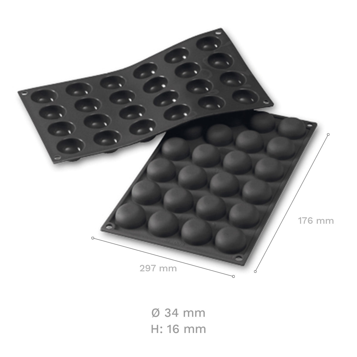 24 MOLDES POMPONETTE 34X16MM