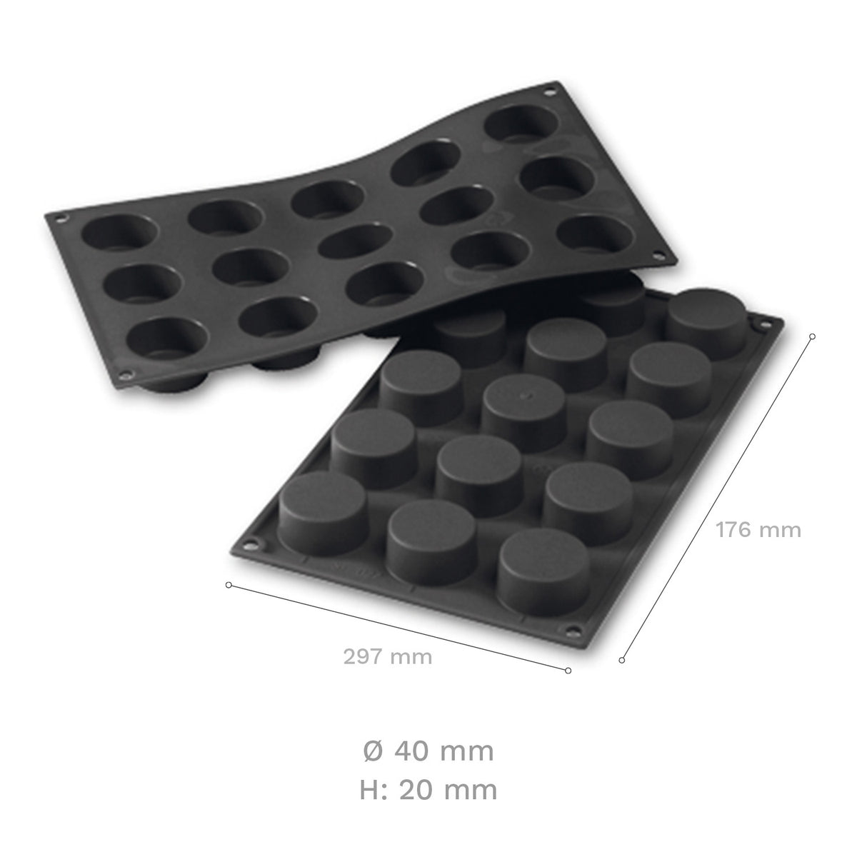 15 MOLDES MINI-REDONDO 40X20MM