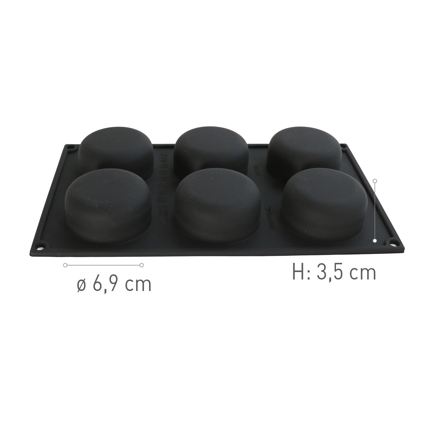 6 MOLDES CIRCLE  DIAM69 H35MM
