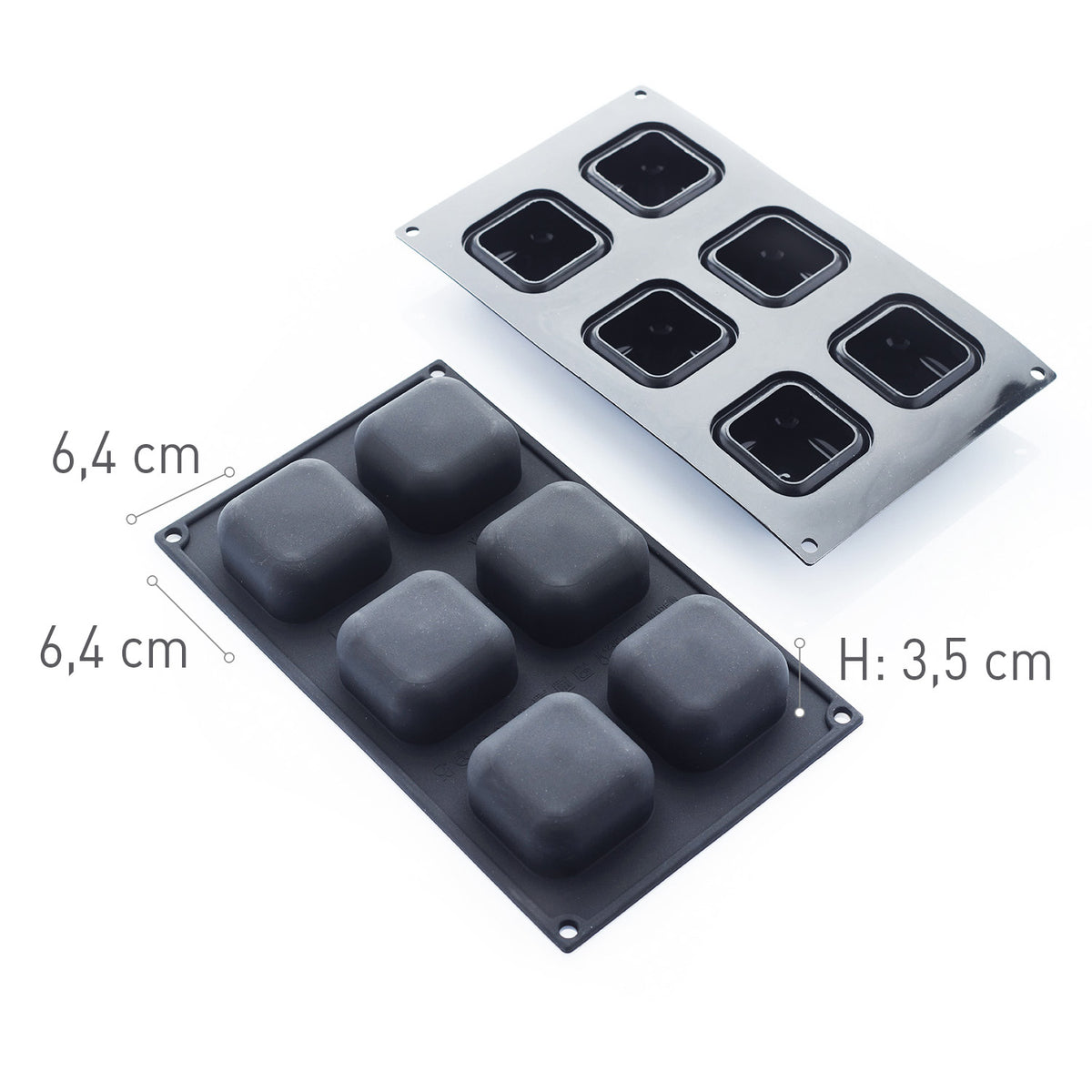 6 MOLDES BOX DIAM64X64  H35MM
