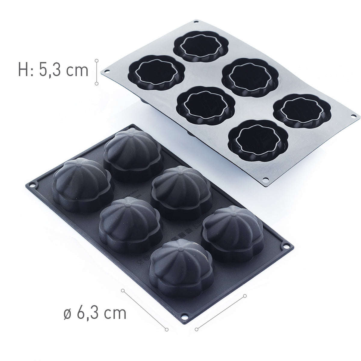 6 MOLDES HARMONY 63X63 H53 MM