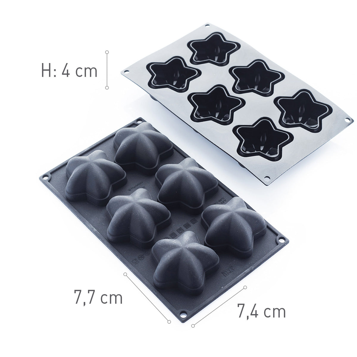 6 MOLDES MARINA  77X74XH40MM