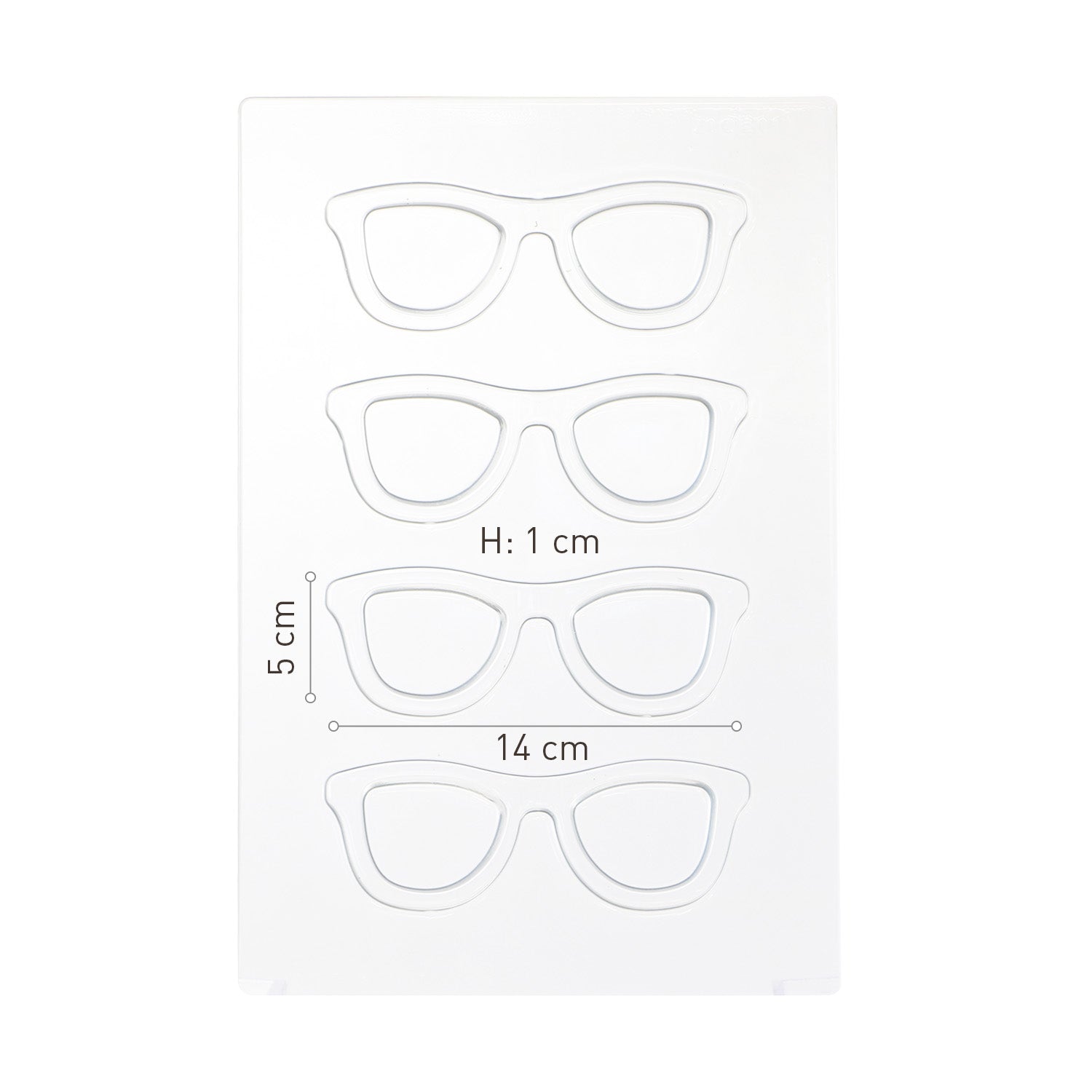 JUEGO 2 MOLDES PLASTICO TERMOFORMADO BIGOTE Y GAFAS