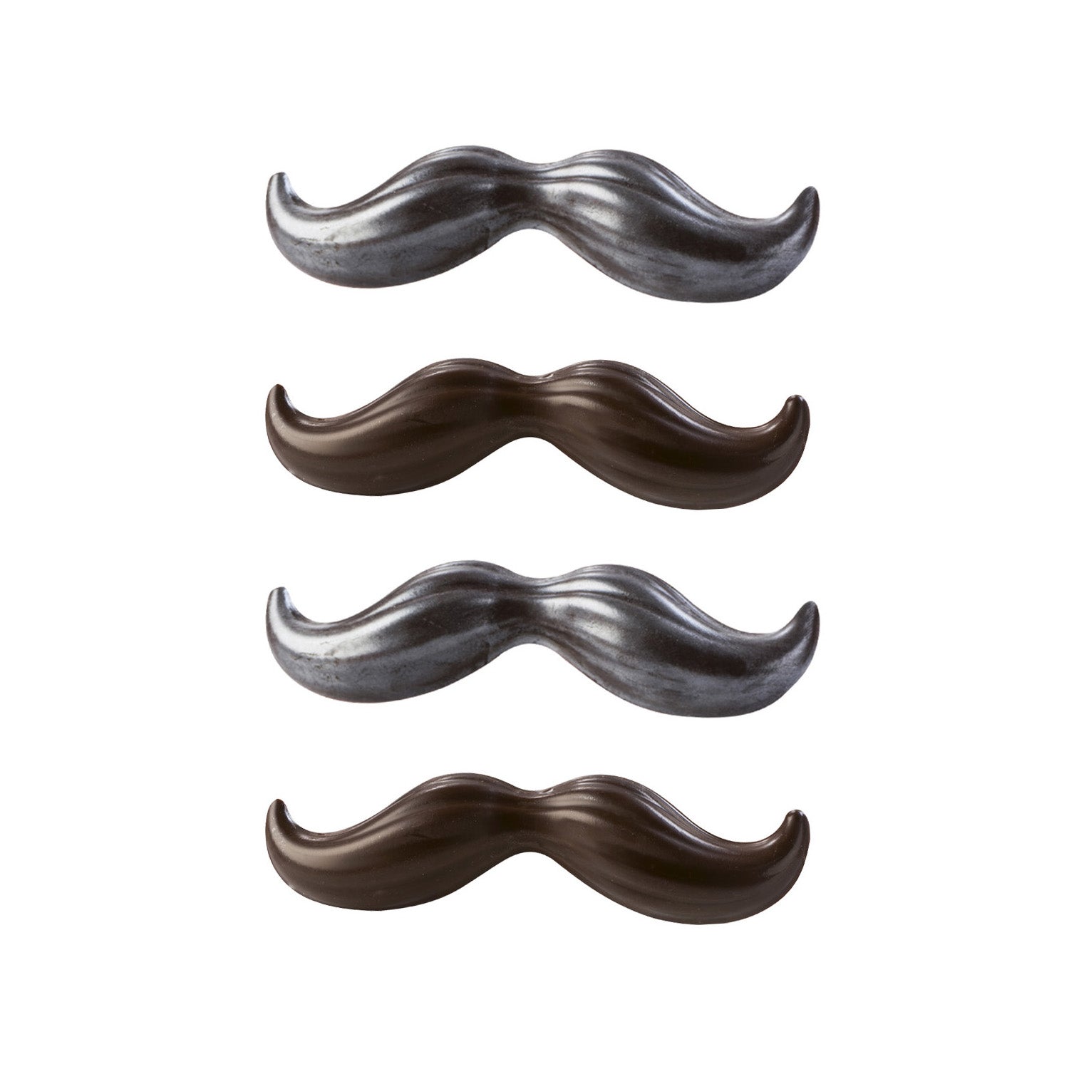 JUEGO 2 MOLDES PLASTICO TERMOFORMADO BIGOTE Y GAFAS
