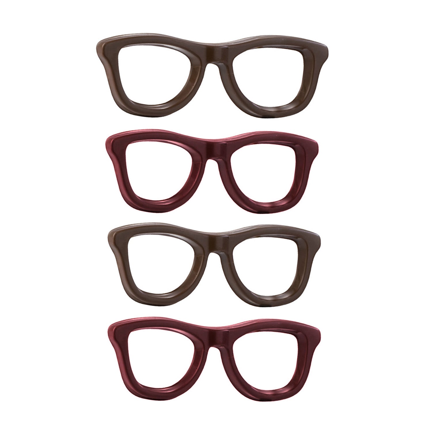 JUEGO 2 MOLDES PLASTICO TERMOFORMADO BIGOTE Y GAFAS