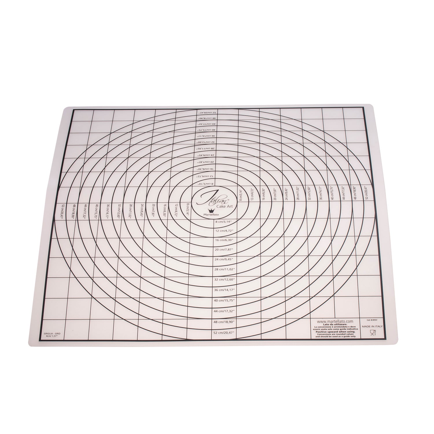TAPETE ANTIDESLIZANTE FONDANT CIRCULOS CONCENTRICOS 60X58CM
