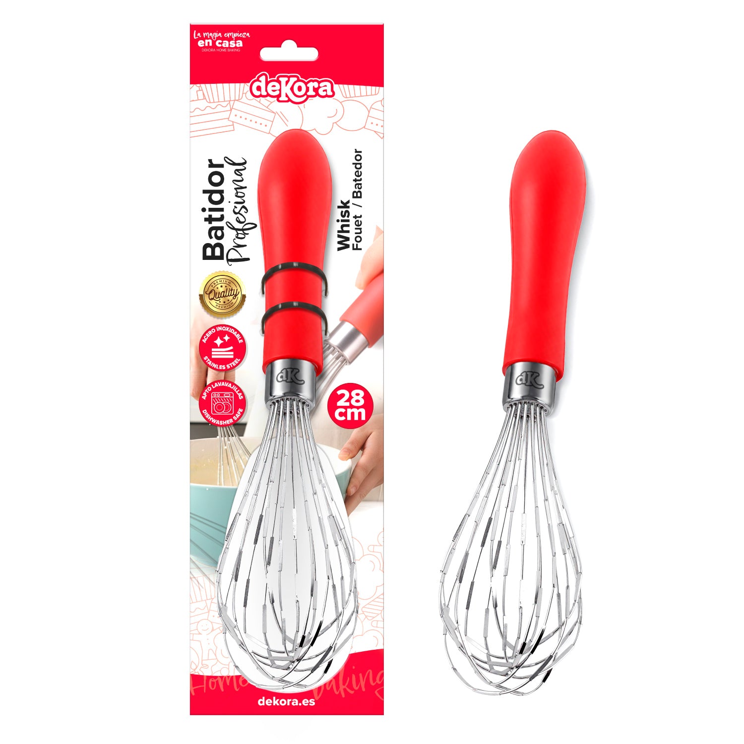 BATIDOR MANGO ERGONÓMIGO 28CM HOME BAKING