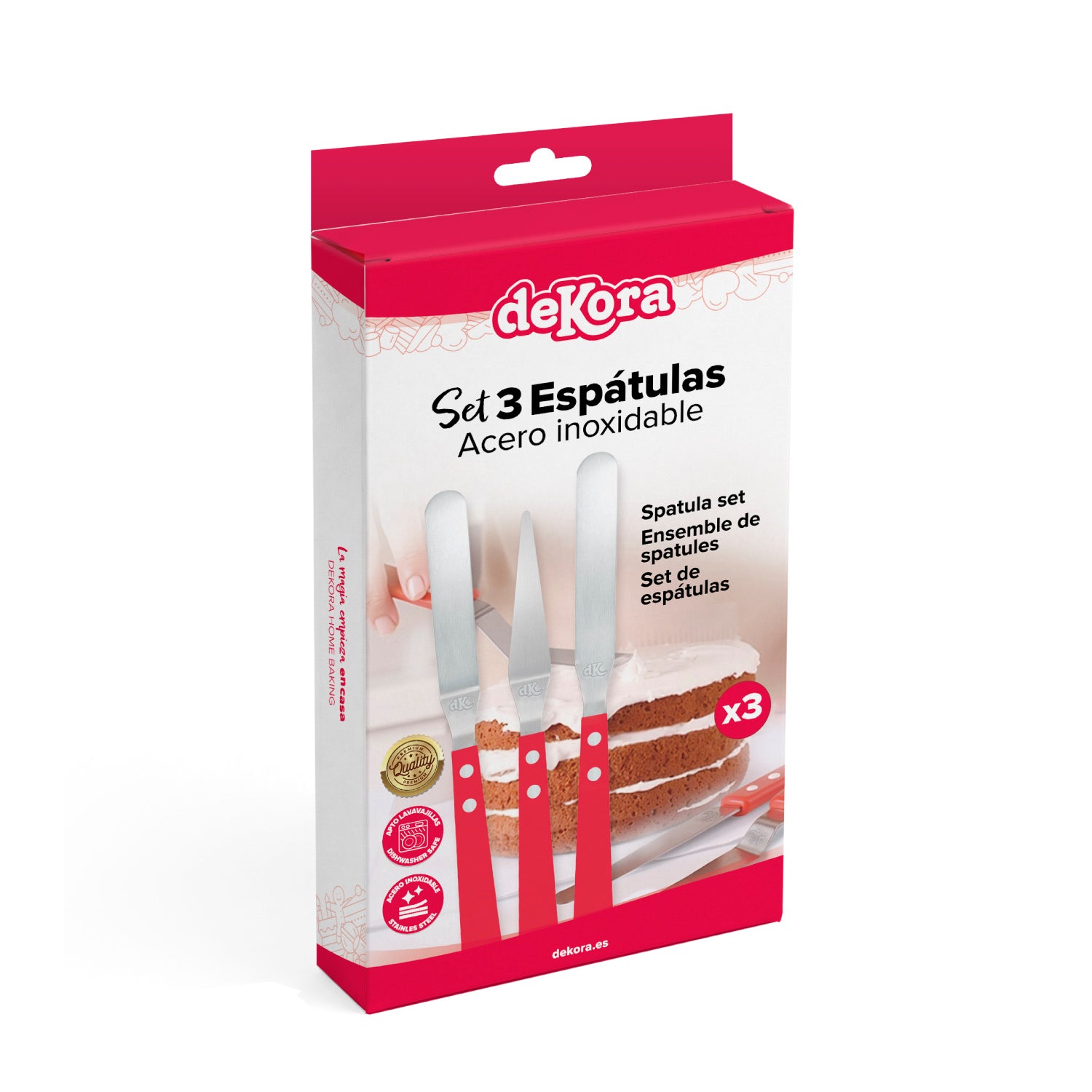 PACK 3 ESPÁTULAS ACERO INOXIDABLE HOME BAKING