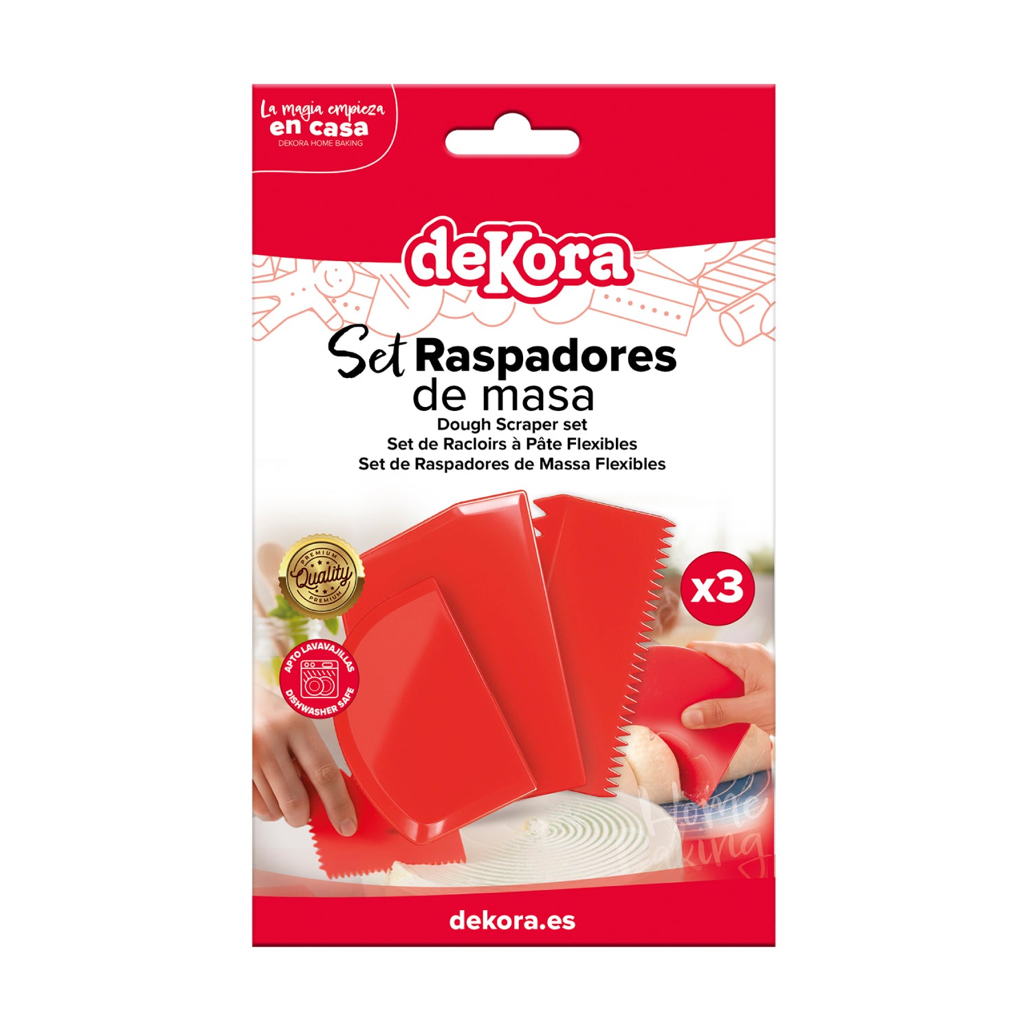 PACK 3 RASPADORES DE MASA HOME BAKING