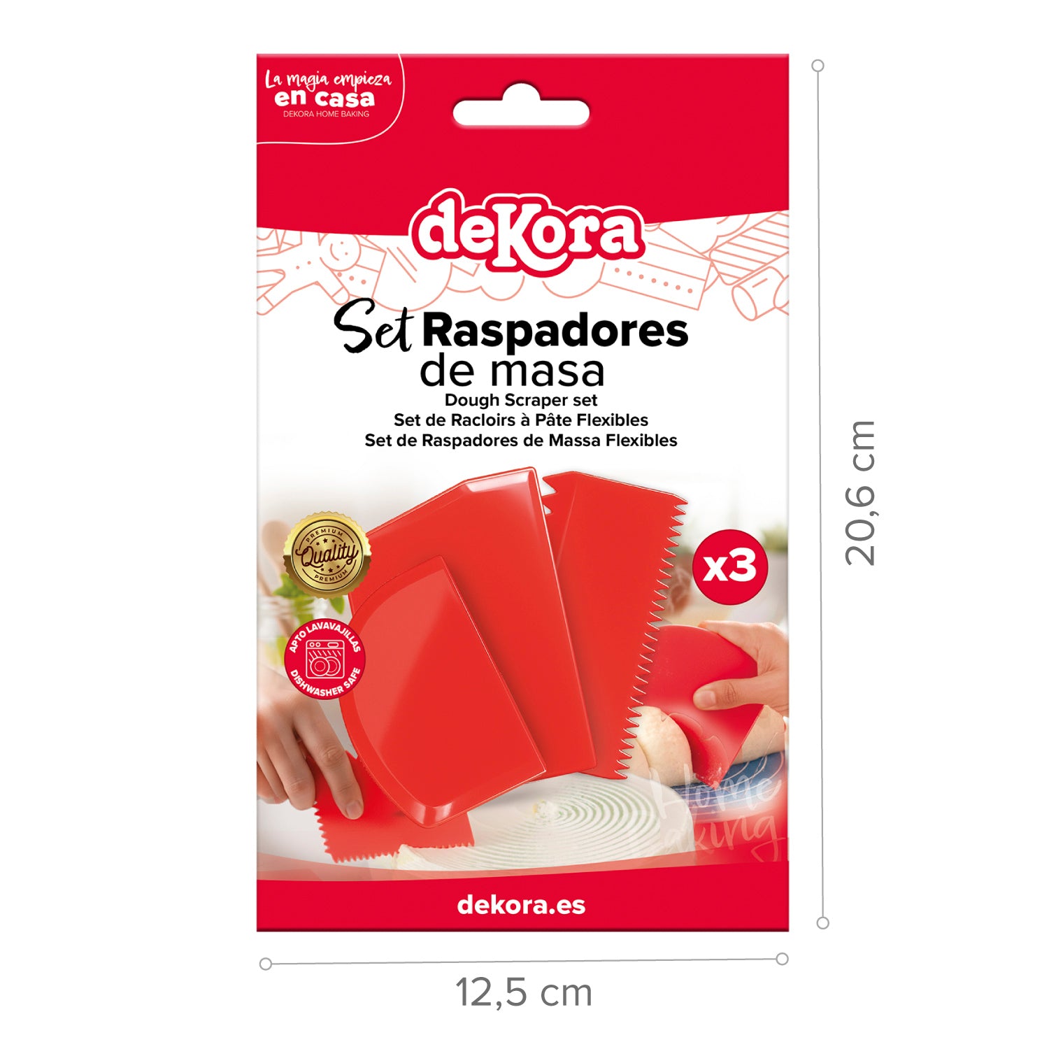 PACK 3 RASPADORES DE MASA HOME BAKING