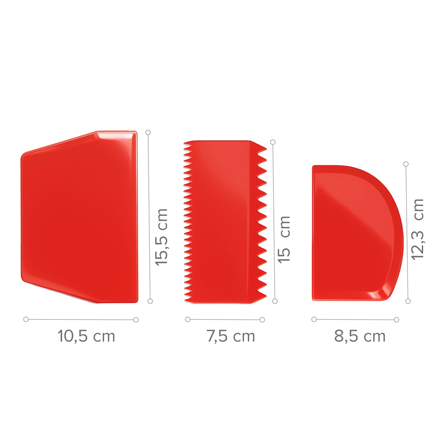 PACK 3 RASPADORES DE MASA HOME BAKING