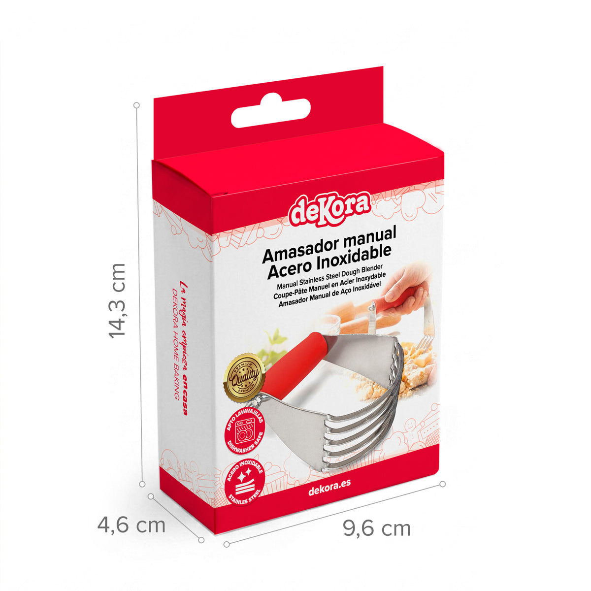 AMASADORA DE MANO ACERO INOX. HOME BAKING