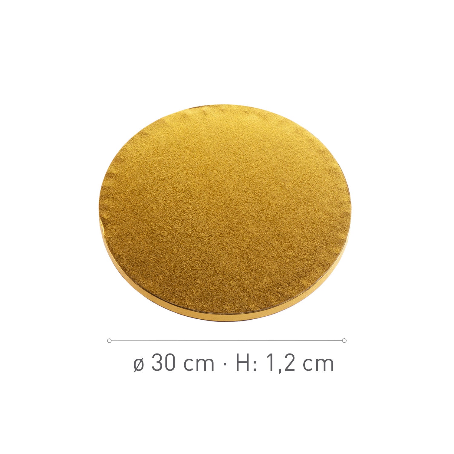 BASE DE TARTA REDONDA DORADA Ø 30CM H1.2CM
