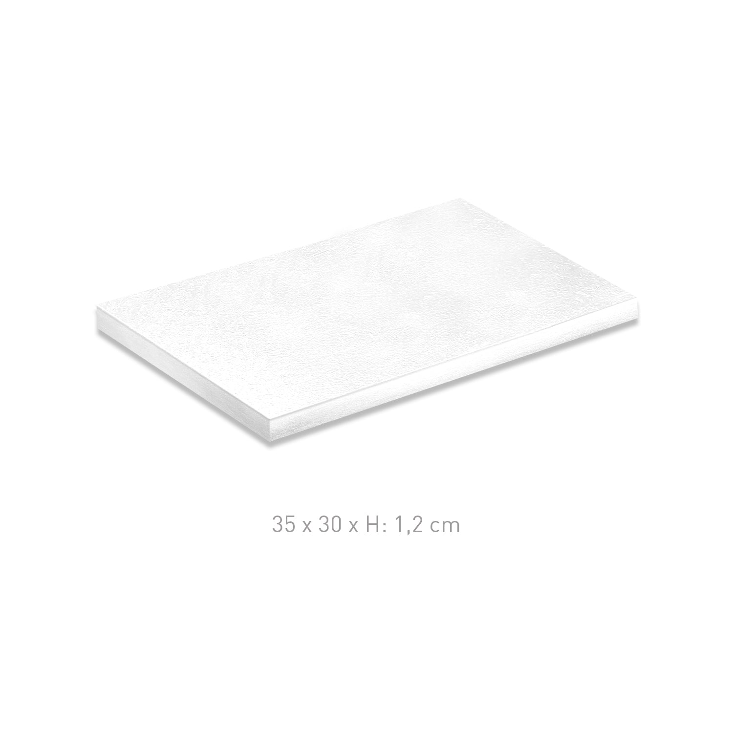 BASE DE TARTA RECTANGULAR BLANCA 35X30 H1.2CM