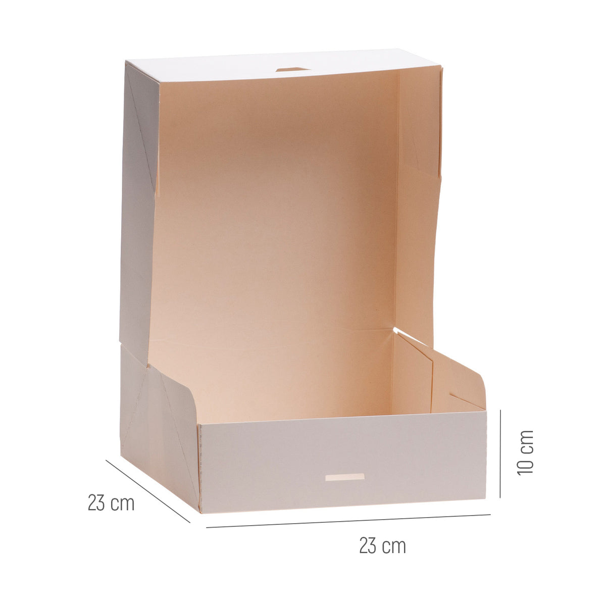 CAJA TARTA BLANCA CARTÓN 23X23X10CM