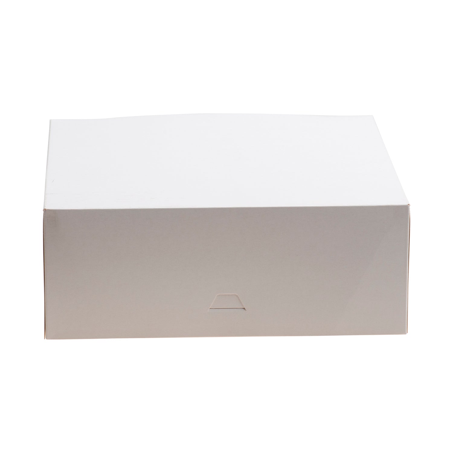 WHITE CARDBOARD CAKE BOX 26X26X10CM