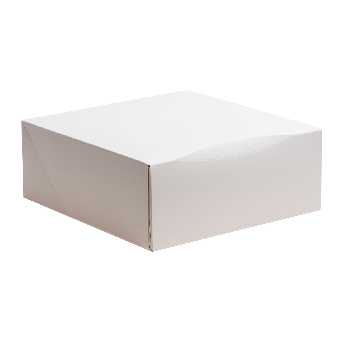 WHITE CARDBOARD CAKE BOX 26X26X10CM