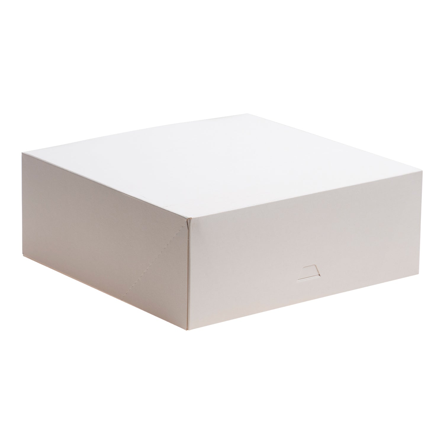 WHITE CARDBOARD CAKE BOX 26X26X10CM