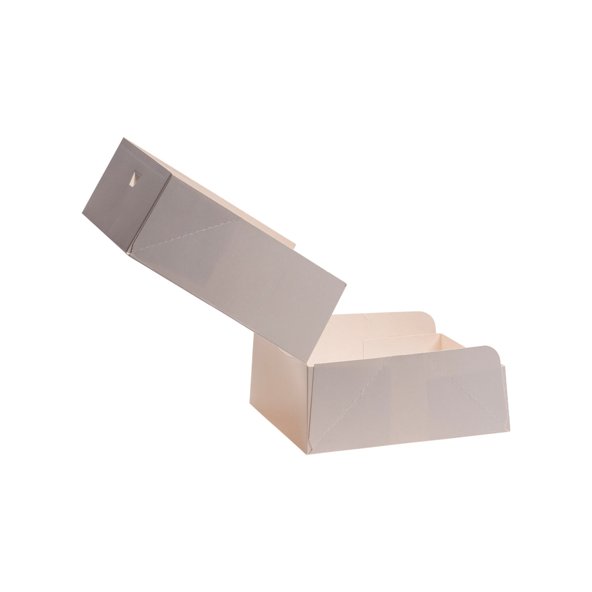 WHITE CARDBOARD CAKE BOX  16X16X8CM