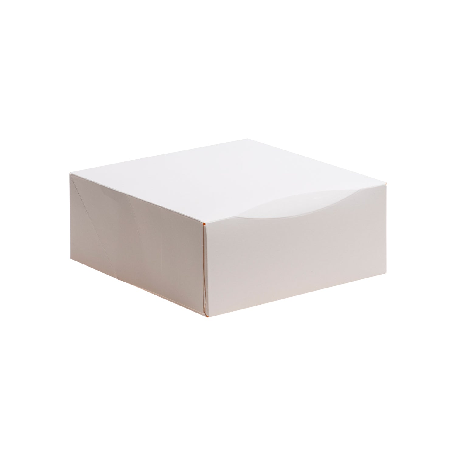 WHITE CARDBOARD CAKE BOX  16X16X8CM
