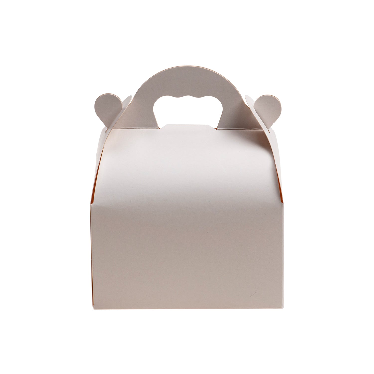 WHITE CARDBOARD CAKE BOX WITH HANDLES 10X12X7CM