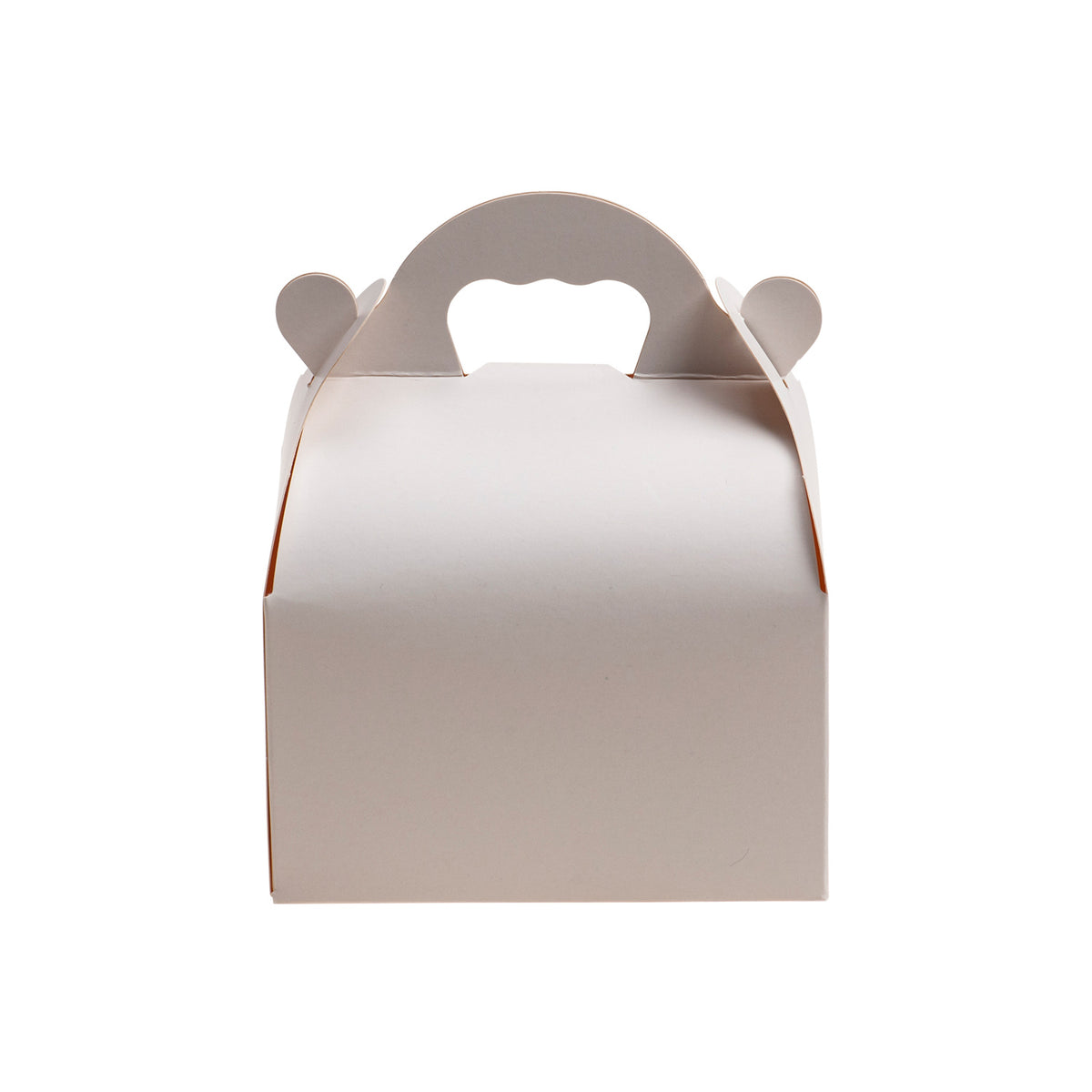 WHITE CARDBOARD CAKE BOX WITH HANDLES 10X12X7CM