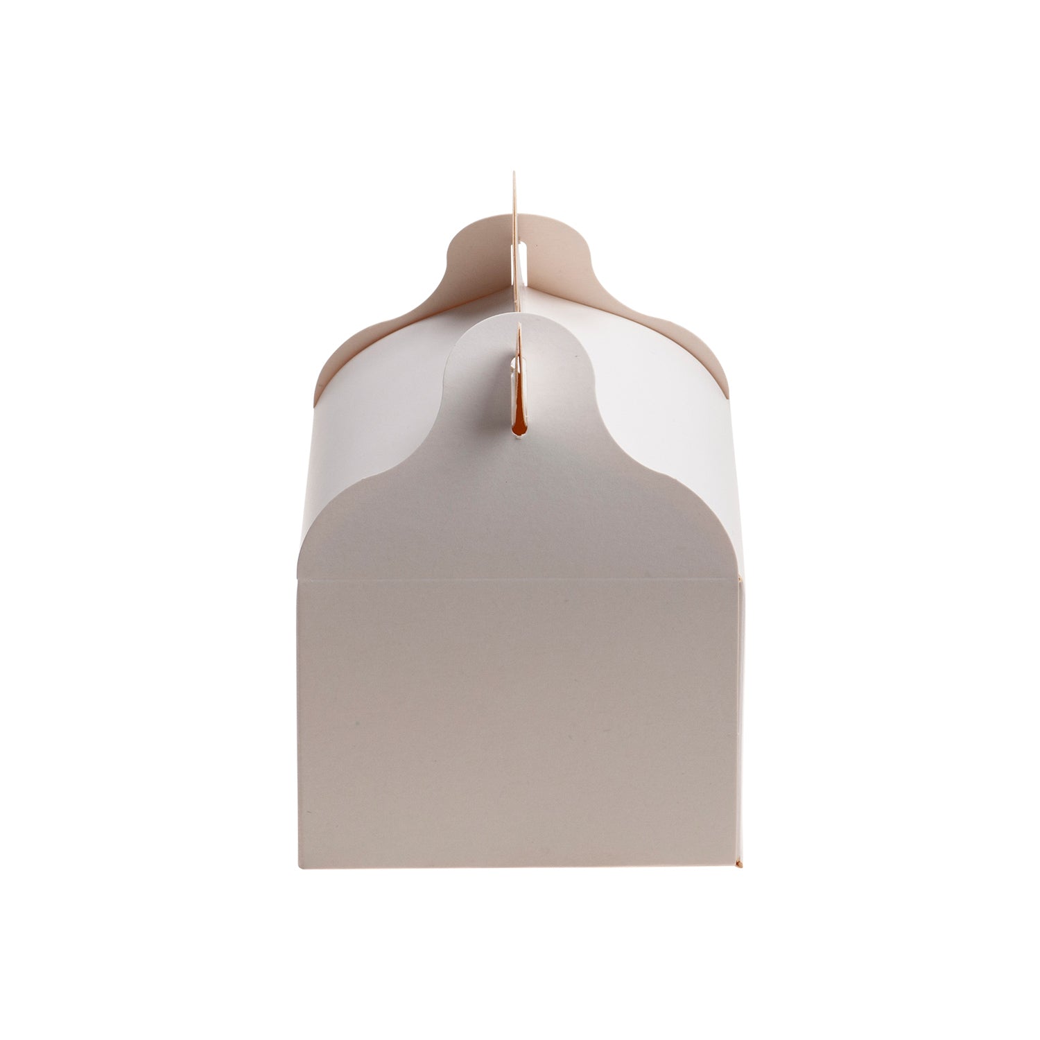 WHITE CARDBOARD CAKE BOX WITH HANDLES 10X12X7CM
