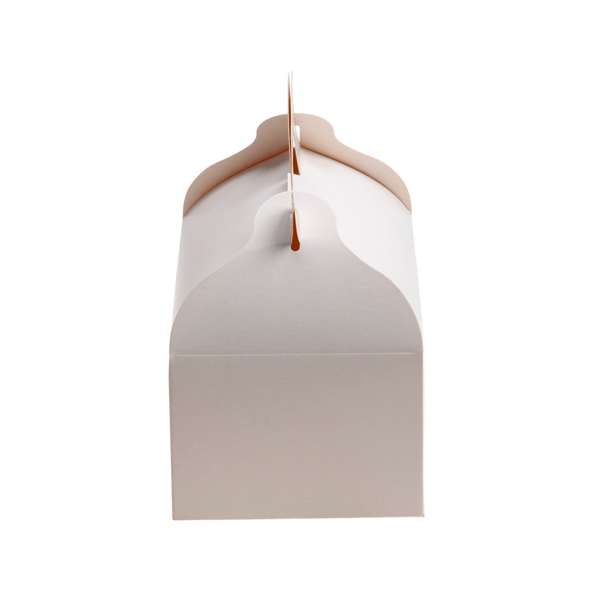 WHITE CARDBOARD CAKE BOX WITH HANDLES 10X18X7CM