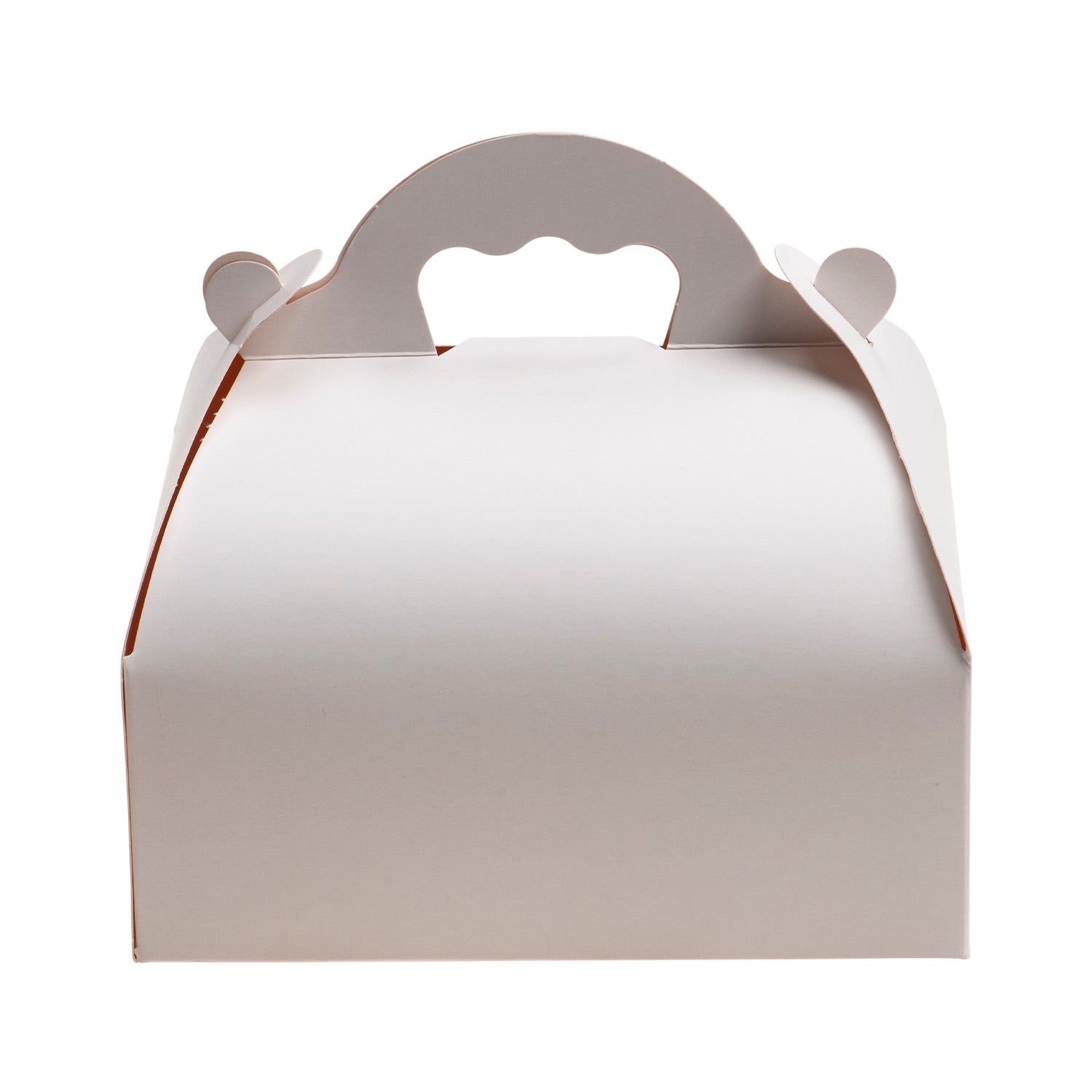 WHITE CARDBOARD CAKE BOX WITH HANDLES 16X18X7CM