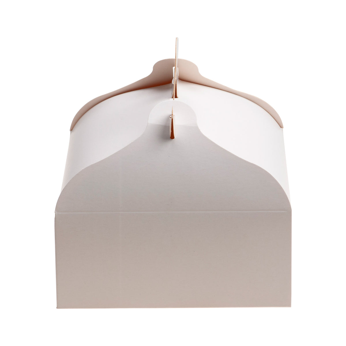 WHITE CARDBOARD CAKE BOX WITH HANDLES 16X18X7CM