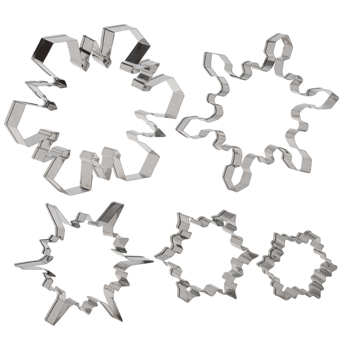 SET CORTAPASTAS ACERO INOX | COPOS DE NIEVE 5 PIEZAS SURTIDA